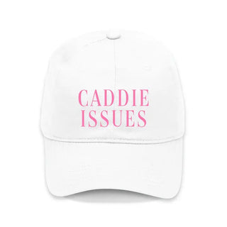 Caddie Issues Golf Hat Funny Embroidered Golf Cap for Men Women #M190VL-BLK-CI - White - Baseball Cap - Women’s