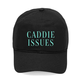 Caddie Issues Golf Hat Funny Embroidered Golf Cap for Men Women #M190VL-BLK-CI - Black - Baseball Cap - Women’s