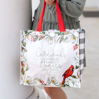 Cardinal Angels Are Near Gift Tote Sympathy Memorial Canvas Bag #M592VL-ANG - Gift Bag