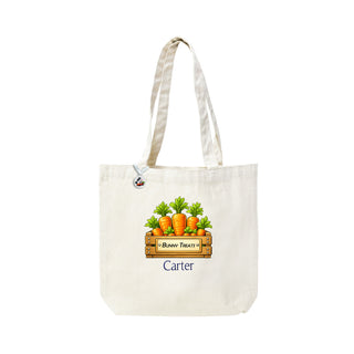 Carrot Basket - Personalized Canvas Tote #HPT2515-CARROTS-P - Tote Bag - Kids