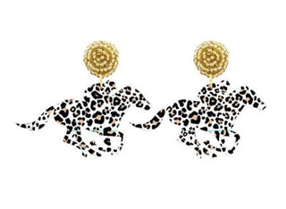 Catwalk Derby Acrylic Earrings #ACE-490GD-DERBY-CATW - Dangle Earrings
