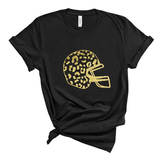 Gold Leopard Helmet T-Shirt #HPTS-BLKLG-GDHEL