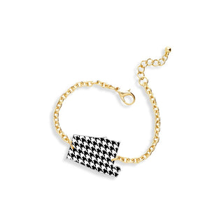 Houndstooth Alabama Split Bracelet #ACB-ABG-AL-HOUNDS