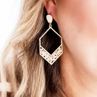 Champagne Collins Earrings #VLJE1100-CHAM - Dangle Earrings