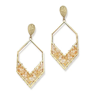 Champagne Collins Earrings #VLJE1100-CHAM - Dangle Earrings