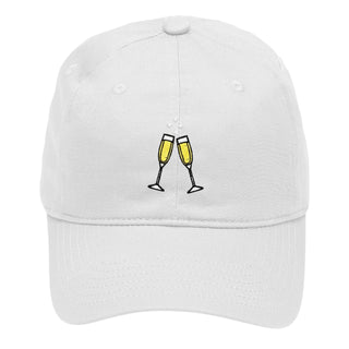 Champagne Embroidered Hat Celebration Baseball Cap Unisex #M190VL-AQ-CHAMP - White - Baseball Cap - Women’s