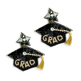 Change the World Grad Earrings #VLJE6050-GRADCAP - Dangle Earrings