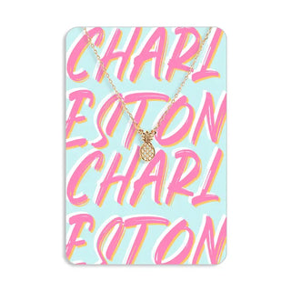 Charleston South Carolina Art Keepsake Card #VLJC-1353GD-CHSART - Pendant/Charm Necklace