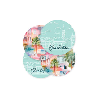 Charleston South Carolina Cork Back Coaster 4 Pce Set Coastal Home Decor Gift #SPACK-113-CHS - Coasters