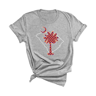 Check Palmetto Clemson T Shirt South Carolina Game Day Graphic Tee #HPTS-POCHKPLM - Light Grey / Large - T-Shirt