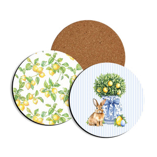 Chinoiserie Bunny Coaster 4 pc Set #SHRC-CHBUN - Coasters