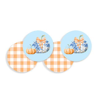 Chinoiserie Pumpkins Coaster Set #SPACK-113-CHPUM - Coasters