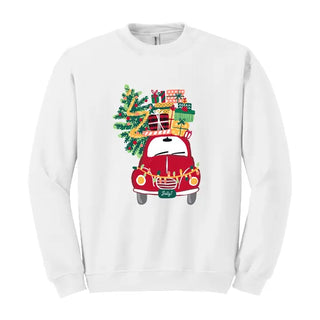 Christmas Delivery Sweatshirt Festive Holiday Cozy Pullover #HPSW-CHRIST - White / Small - Graphic Sweatshirt - Women’s