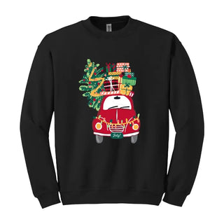 Christmas Delivery Sweatshirt Festive Holiday Cozy Pullover #HPSW-CHRIST - Black / Small - Graphic Sweatshirt - Women’s