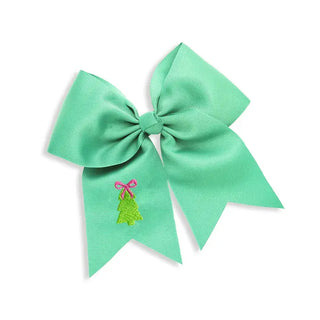 Christmas Tree Mint Kids Hair Bow Grosgrain Holiday Alligator Clip #M5000VL-LTGRN-TREE - Hair Bow - Kids