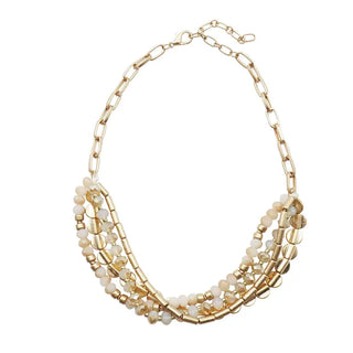 City Girl Necklace #VLJ6907-NAT - Beaded/Pearl Necklace