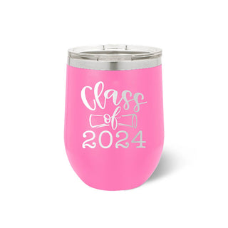 Class of 2026 Tumbler Pink 12oz Insulated Graduation Gift for Her #TWB12-CLS24-PK - Insulated Mug/Tumbler