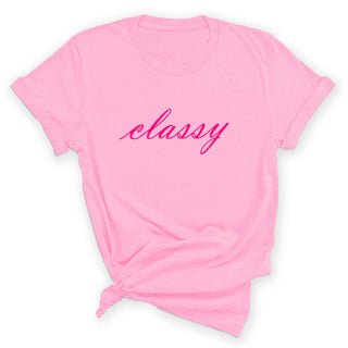 Classy Women’s Graphic T-Shirt Sassy Statement Tee #HPTS43-CLASSY26 - Screen Printed T-Shirt - Unisex