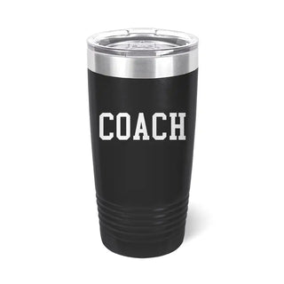 Coach Tumbler Black 20oz Insulated Cup Team Coach Thank You Gift #TWB20-COACH-BLK - Insulated Mug/Tumbler