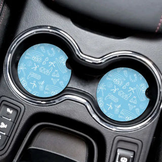 Coastal Cowgirl Car Coaster 2 Pce Set Western Beach Auto Accessory Gift #SPACK-CC132-COASTALCG - Car Coaster - Women’s