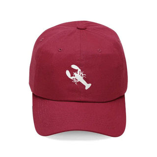 Coastal Lobster Embroidered Baseball Cap Beach Vacation Hat #M190VL-LOBWT - Garnet - Baseball Cap - Women’s