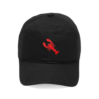 Coastal Lobster Embroidered Baseball Cap Beach Vacation Hat #M190VL-LOBWT - Black - Baseball Cap - Women’s