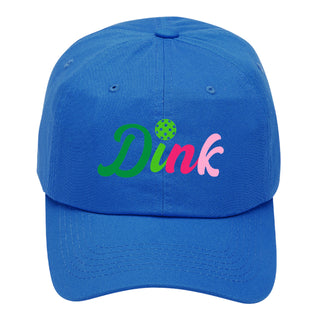 Colorful DINK Pickleball Hat Fun Embroidered Cap for Court Days and Gifts #M190-DINK - Blue - Hat - Women’s