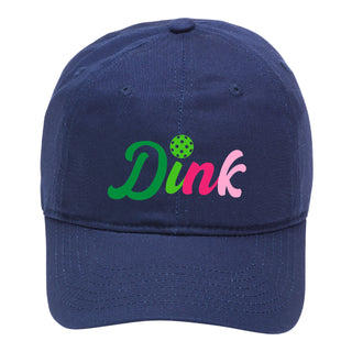 Colorful DINK Pickleball Hat Fun Embroidered Cap for Court Days and Gifts #M190-DINK - Navy - Hat - Women’s