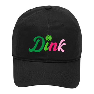 Colorful DINK Pickleball Hat Fun Embroidered Cap for Court Days and Gifts #M190-DINK - Black - Hat - Women’s