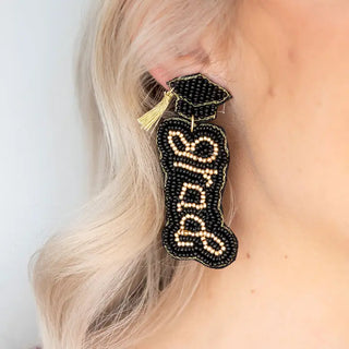 Congrats Grad Earrings #VLJE6448-GRAD - Dangle Earrings