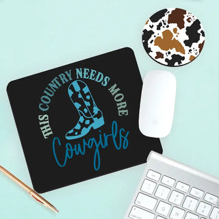 Country Needs More Cowgirls Desk Set #SDESK-NCOWGIRLS-COW - Mousepad/Trackpad