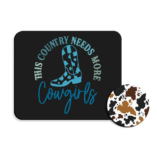 Country Needs More Cowgirls Desk Set #SDESK-NCOWGIRLS-COW - Mousepad/Trackpad
