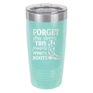Cowgirl Tumbler Teal 20oz Insulated Cup Western Boot Lover Gift #TWB20-BOOTS-TEAL - Insulated Mug/Tumbler