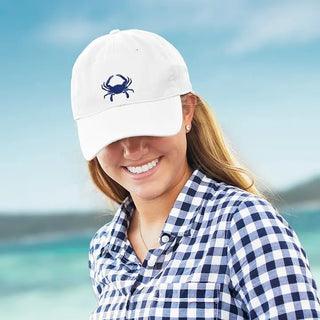 Crab Embroidered Baseball Hat Coastal Beach Cap for Men and Women #M190VL-CRAB - Baseball Cap - Unisex