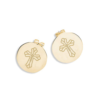 Cross Anne Earrings #L902GD-CROSS - Dangle Earrings