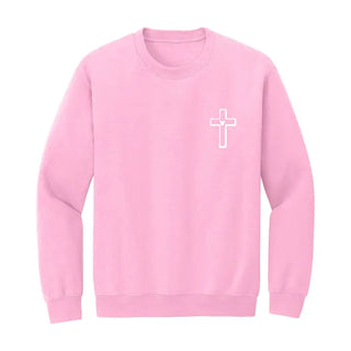 Cross Embroidered Sweatshirt #MSW-HTPKLG-CRS - Sweatshirt - Women’s