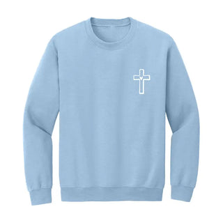Cross Embroidered Sweatshirt #MSW-HTPKLG-CRS - Sweatshirt - Women’s
