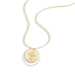 Cross Olivia Necklace #L903GD-CROSS - Pendant/Charm Necklace
