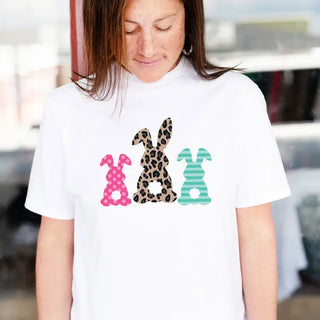 Cute Bunny T Shirt Easter Rabbit Spring Graphic Unisex Tee #HPTS-BUN - T-Shirt (Graphic) - Women’s