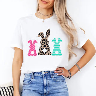 Cute Bunny T Shirt Easter Rabbit Spring Graphic Unisex Tee #HPTS-BUN - T-Shirt (Graphic) - Women’s