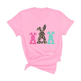 Cute Bunny T Shirt Easter Rabbit Spring Graphic Unisex Tee #HPTS-BUN - Light Pink / Large - T-Shirt (Graphic) - Women’s