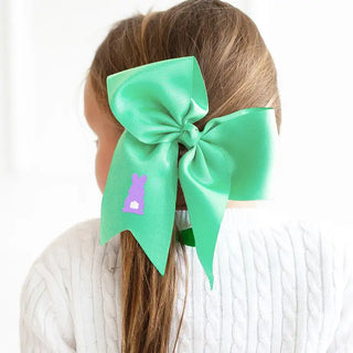 Bunny Kid's Hair Bow #M5000VL-LTGRN-PKBUN