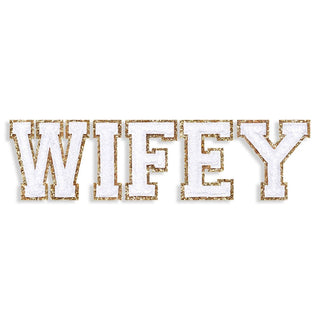 Wifey Creme Varsity Letter Patches #PPACK-WIFEY
