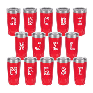 Varsity Single Initial Tumbler #TWB20-VAR-A-BLK