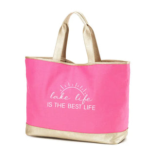 Lake Life is the Best Life Cabana Tote #HP732-LKLIFE