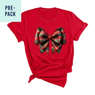 Tartan Bow Red T-Shirt 9 pc Set #PACK-RED-TNBOW