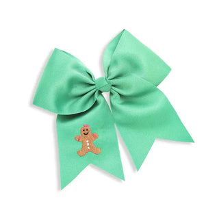Gingerbread Mint Kids' Hair Bow #M5000VL-LTGRN-GING