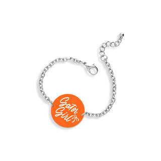 Florida Gator Girl Bracelet #ACB-ABSV-GGDIS-ORGWHT