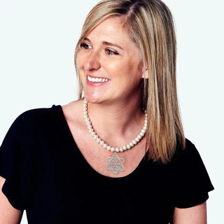 Holographic Glitter Snowflake Necklace #ACN-PRL-SNOW-HOLGL