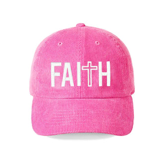 Faith Cross Corduroy Cap #M193VL-CORD-FTH
